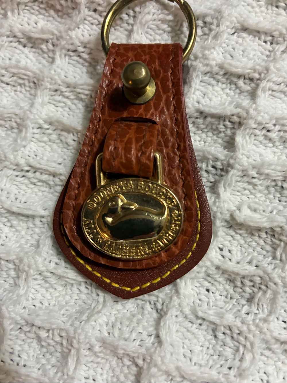 Dooney and Bourke Keychain in Tan